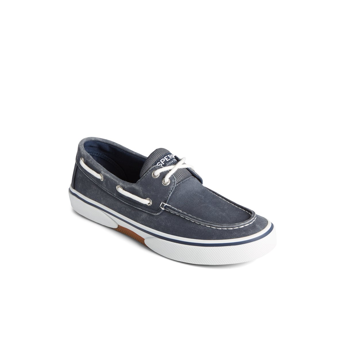 Halyard 2 Eye Salt Washed Boat Shoe Navy Men s Sneakers Sperry US